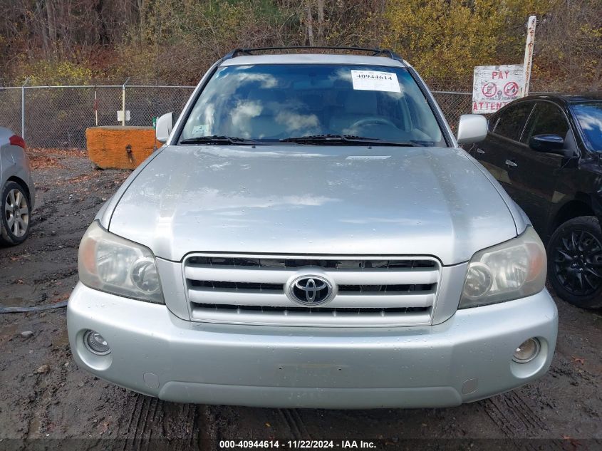 2005 Toyota Highlander V6 VIN: JTEEP21A250127940 Lot: 40944614