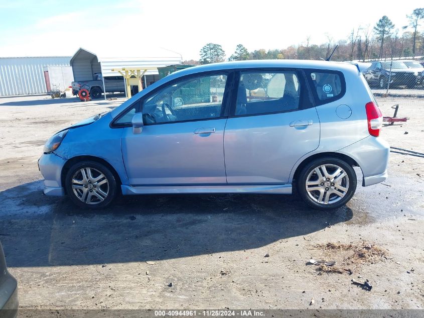 2008 Honda Fit Sport VIN: JHMGD38618S033813 Lot: 40944961