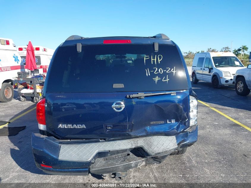 2009 Nissan Armada Le VIN: 5N1BA08DX9N614319 Lot: 40945051