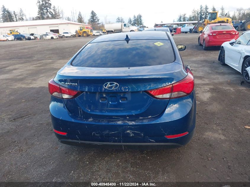 2015 Hyundai Elantra Se VIN: KMHDH4AE6FU389154 Lot: 40945400