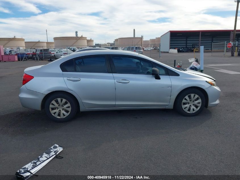 2012 Honda Civic Lx VIN: 2HGFB2F58CH609342 Lot: 40945918