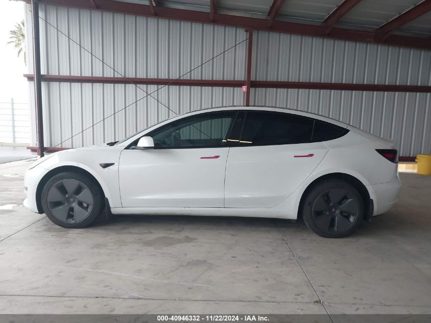 2022 Tesla Model 3 Long Range Dual Motor All-Wheel Drive VIN: 5YJ3E1EB0NF256081 Lot: 40946332