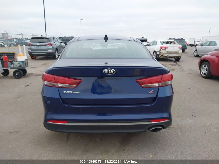 2018 Kia Optima S VIN: 5XXGT4L30JG249501 Lot: 40946378