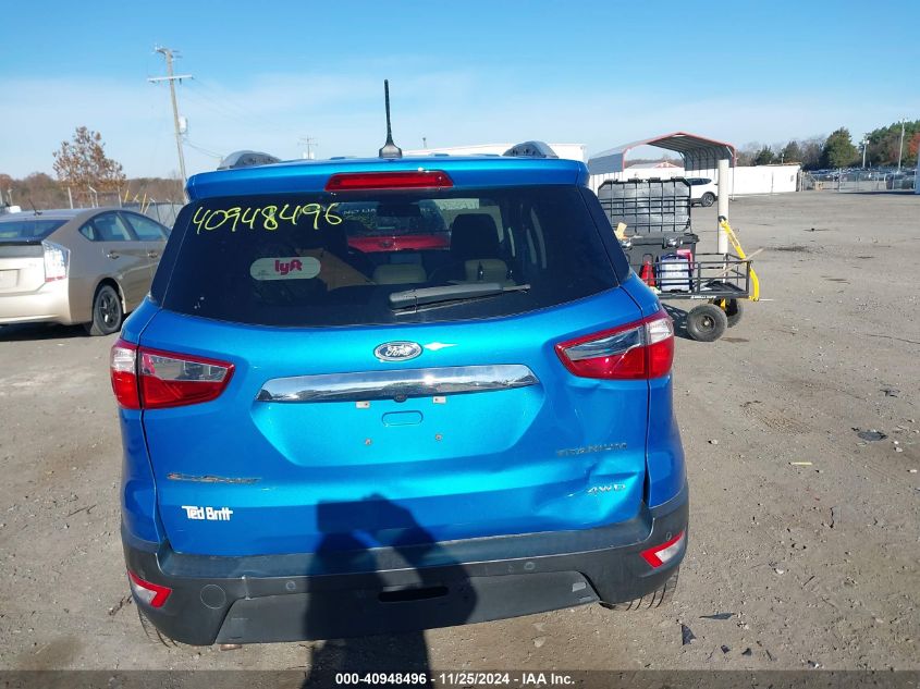 2020 Ford Ecosport Titanium VIN: MAJ6S3KL7LC339778 Lot: 40948496