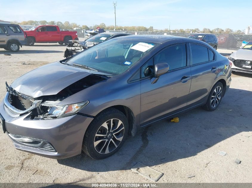 VIN 19XFB2F80EE001452 2014 Honda Civic, EX no.2