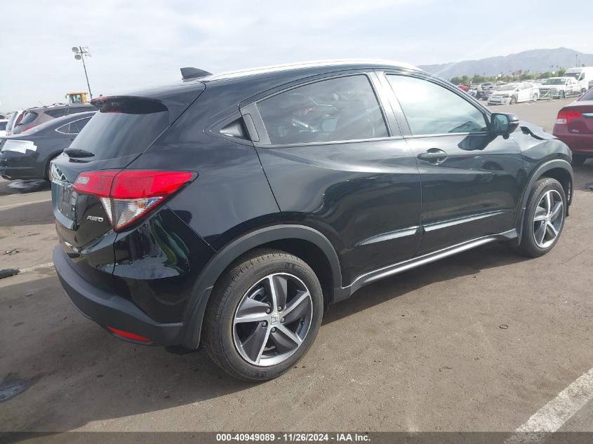 2021 Honda Hr-V Awd Ex-L VIN: 3CZRU6H70MM729600 Lot: 40949089