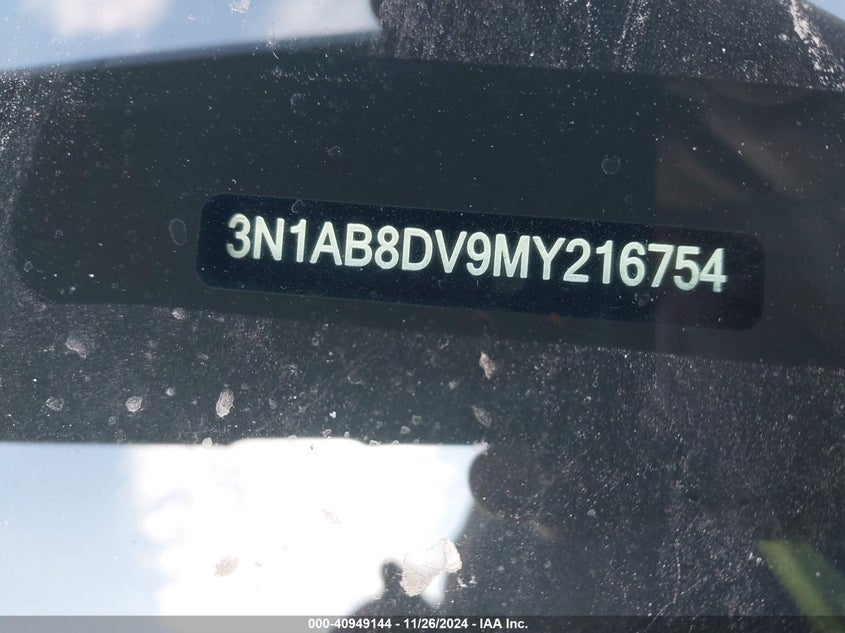 2021 NISSAN SENTRA VIN: 3N1AB8DV9MY216754