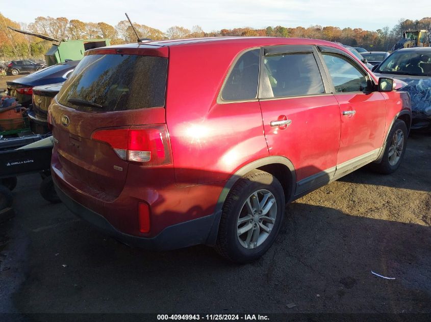 VIN 5XYKT3A66FG629740 2015 KIA Sorento, LX no.4