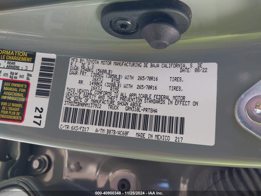 2022 TOYOTA TACOMA TRD OFF ROAD - 3TMDZ5BN0NM137912