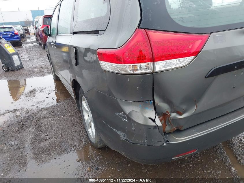 2011 Toyota Sienna Base V6 VIN: 5TDZK3DC1BS017039 Lot: 40951112