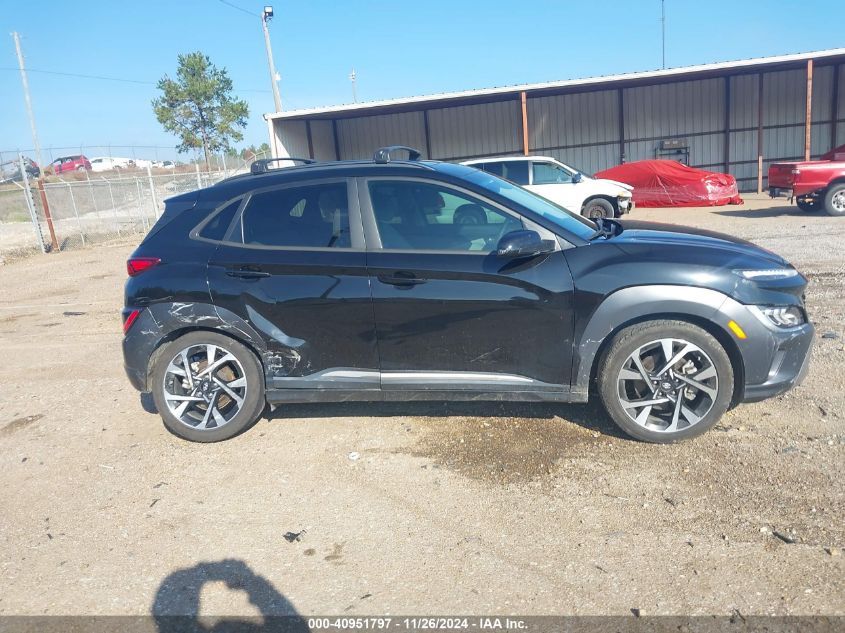 2022 Hyundai Kona Limited VIN: KM8K53A30NU823656 Lot: 40951797