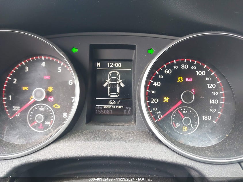 2012 VOLKSWAGEN GTI VIN: WVWGD7AJ6CW209716