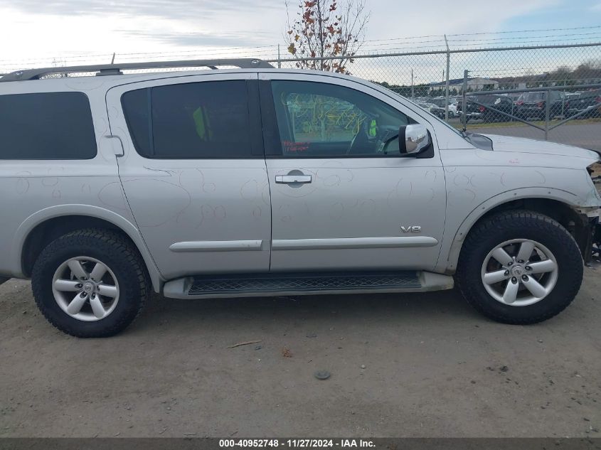 2008 Nissan Armada Se VIN: 5N1AA08C08N624584 Lot: 40952748