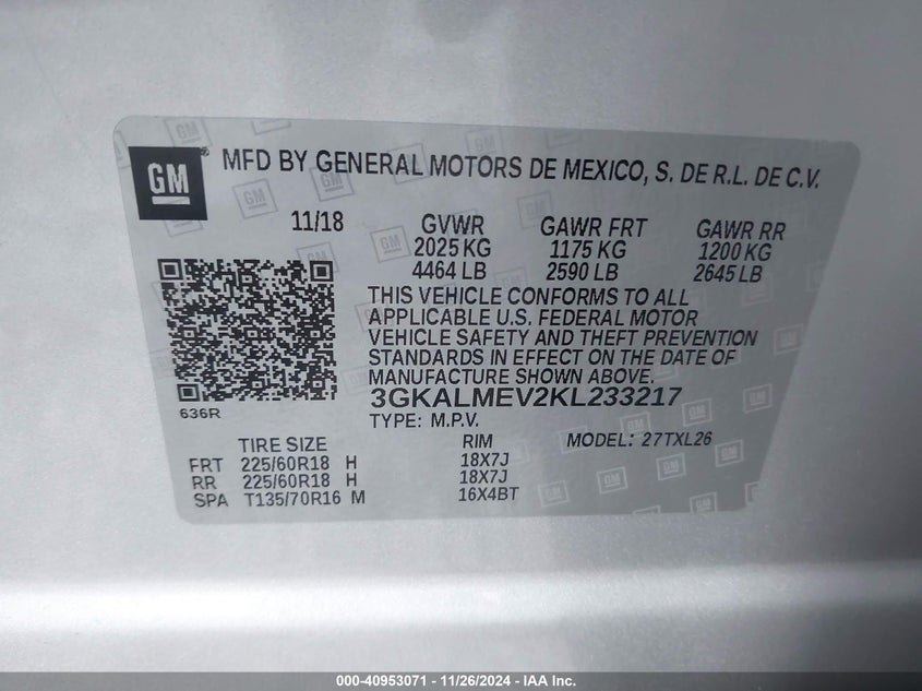 2019 GMC TERRAIN SLE - 3GKALMEV2KL233217