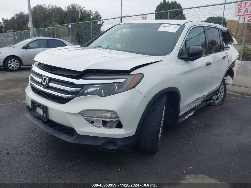 VIN 5FNYF5H13GB002767 2016 Honda Pilot, LX no.2