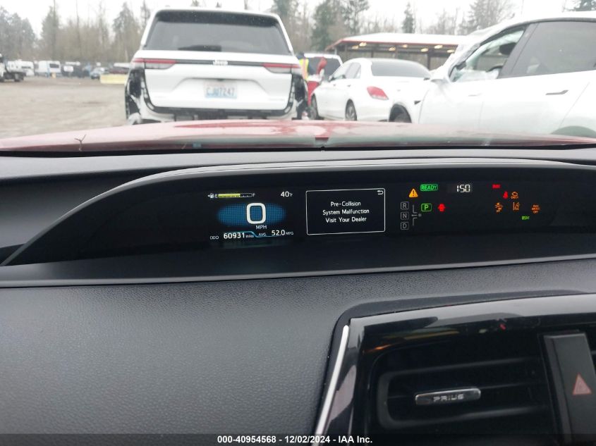 VIN JTDKAMFU3M3146274 2021 TOYOTA PRIUS LE