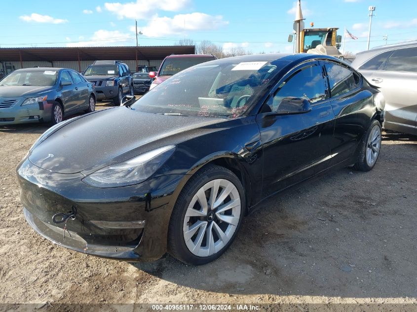 VIN 5YJ3E1EB9NF121889 2022 Tesla Model 3, Long Rang... no.2