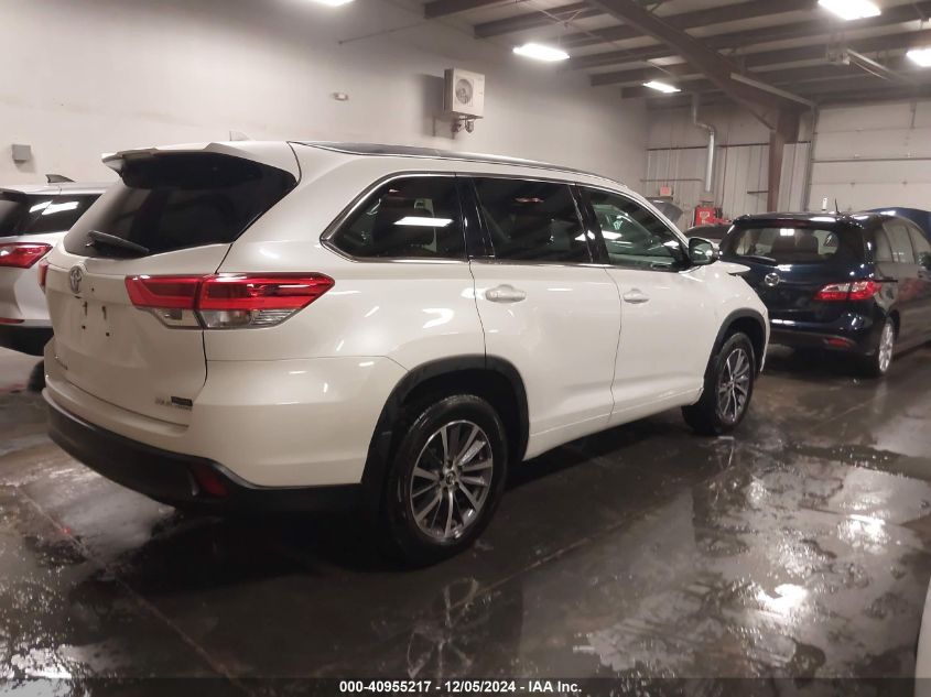 VIN 5TDJZRFH0HS473935 2017 Toyota Highlander, Xle no.4