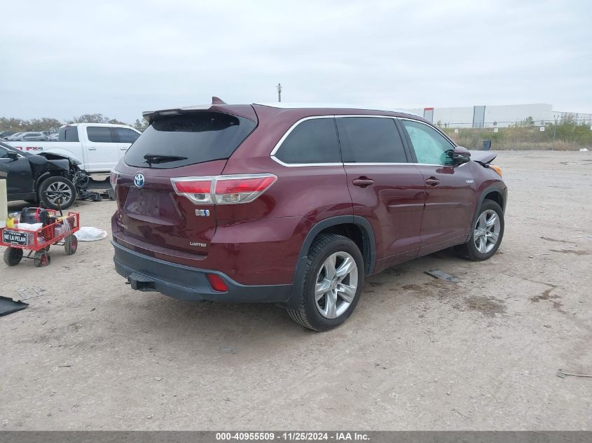 VIN 5TDDCRFH5ES004477 2014 TOYOTA HIGHLANDER HYBRID no.4