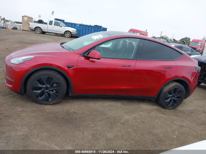 2024 Tesla Model Y Long Range Dual Motor All-Wheel Drive VIN: 7SAYGDEEXRF156459 Lot: 40955814