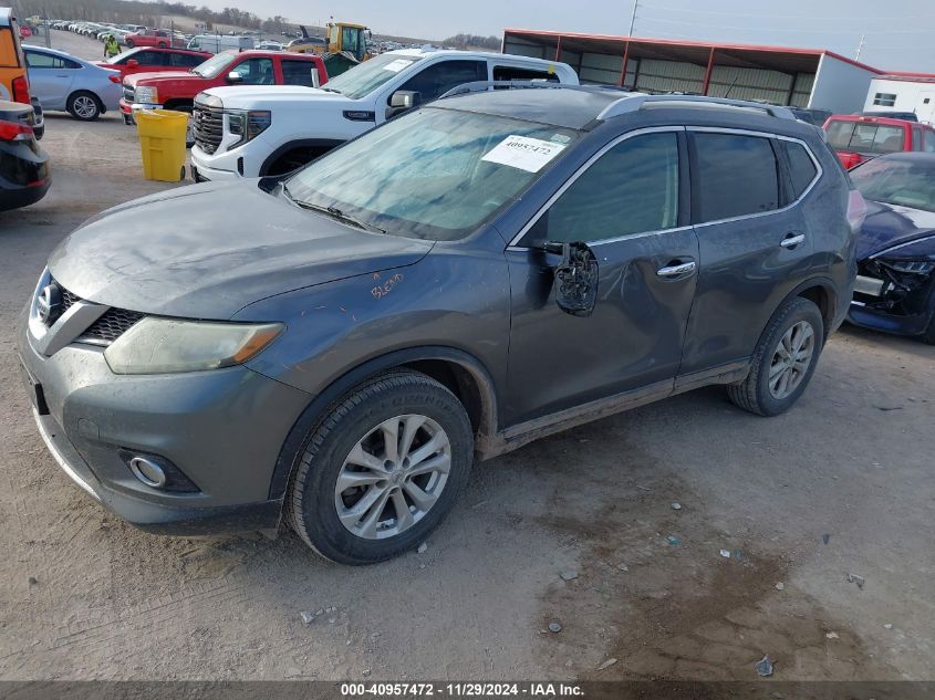 VIN 5N1AT2MKXFC849946 2015 Nissan Rogue, SV no.2