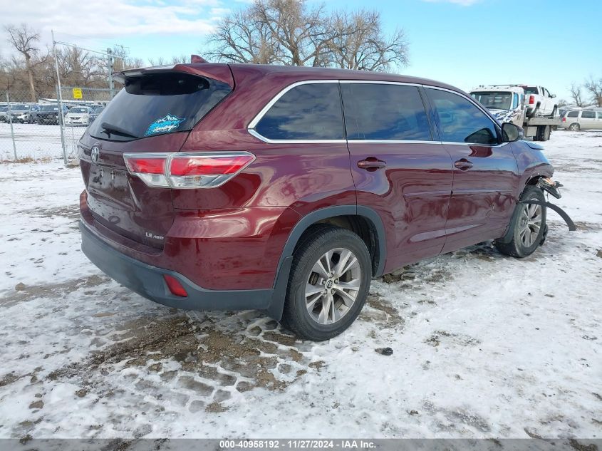 2016 TOYOTA HIGHLANDER LE PLUS V6 - 5TDBKRFHXGS257565