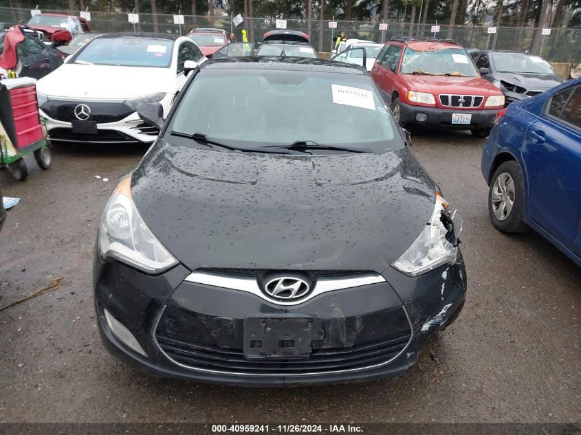 2014 Hyundai Veloster Base W/Black VIN: KMHTC6AD9EU186173 Lot: 40959241