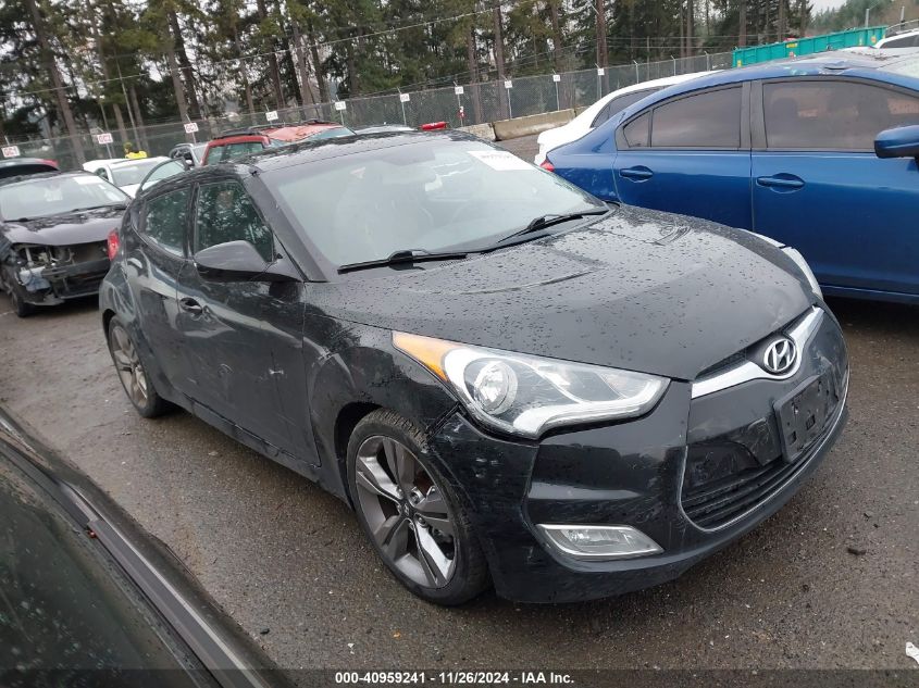 2014 Hyundai Veloster Base W/Black VIN: KMHTC6AD9EU186173 Lot: 40959241