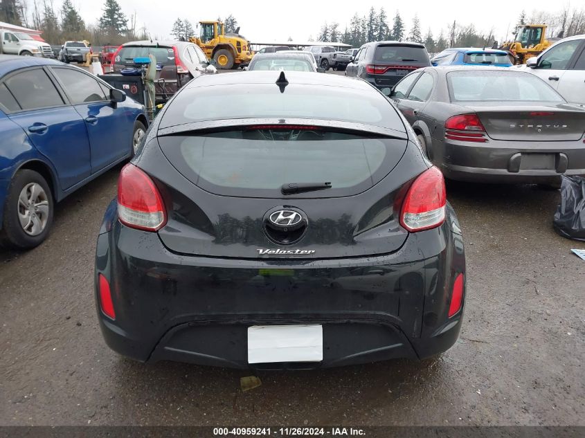 2014 Hyundai Veloster Base W/Black VIN: KMHTC6AD9EU186173 Lot: 40959241