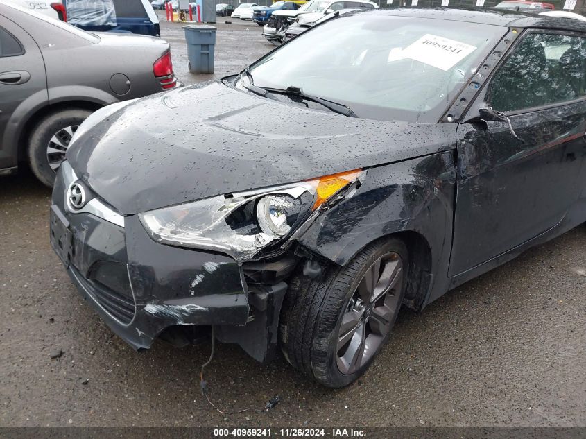 2014 Hyundai Veloster Base W/Black VIN: KMHTC6AD9EU186173 Lot: 40959241