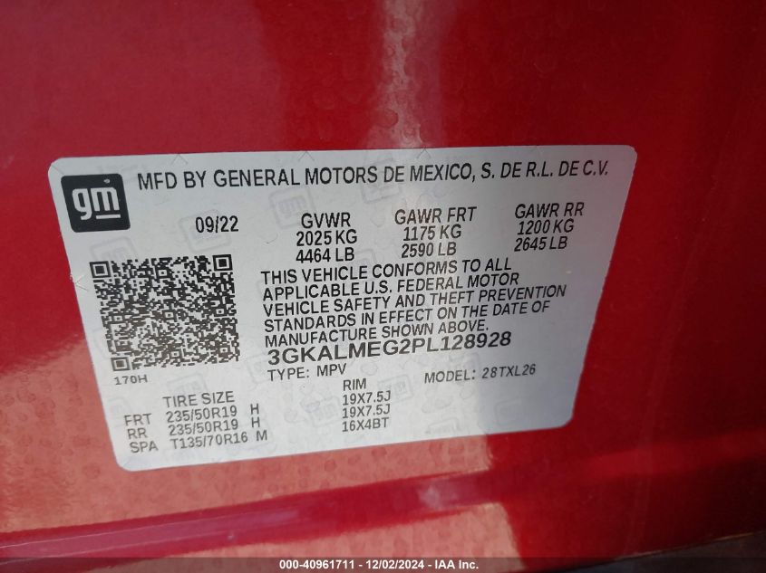 VIN 3GKALMEG2PL128928 2023 GMC TERRAIN no.9