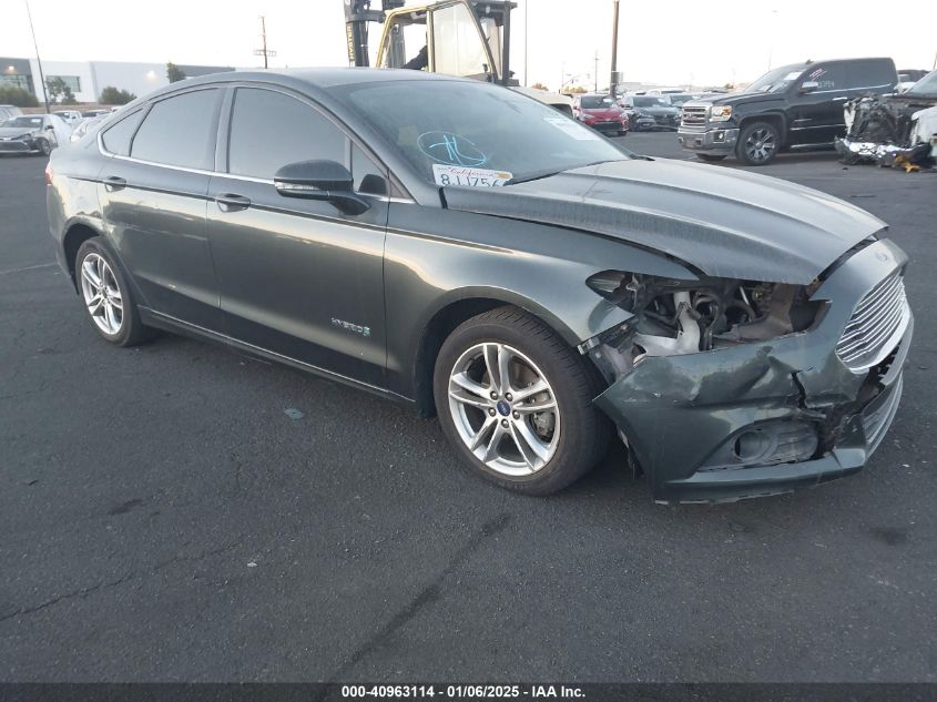 VIN 3FA6P0LU7FR185716 2015 Ford Fusion, Hybrid SE no.1