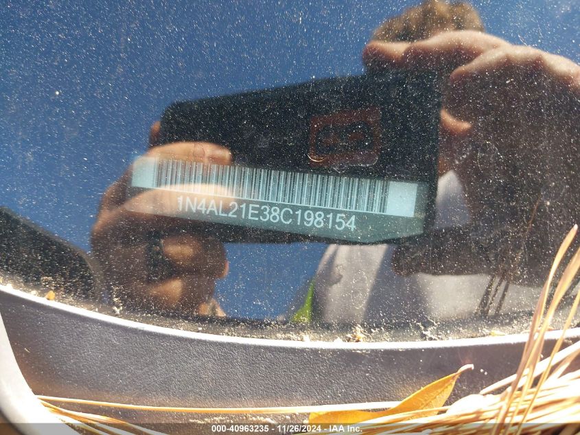 2008 Nissan Altima VIN: 1N4AI21E38C198154 Lot: 40963235