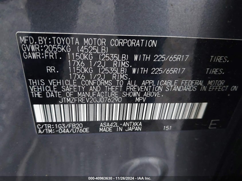 2016 TOYOTA RAV4 LE - JTMZFREV2GJ076290