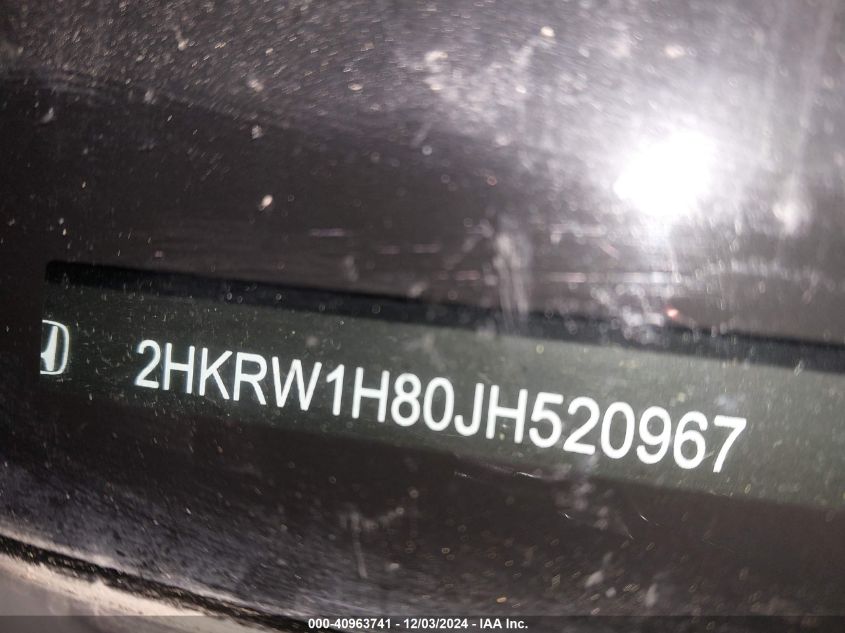 VIN 2HKRW1H80JH520967 2018 Honda CR-V, Ex-L/Ex-L Navi no.9