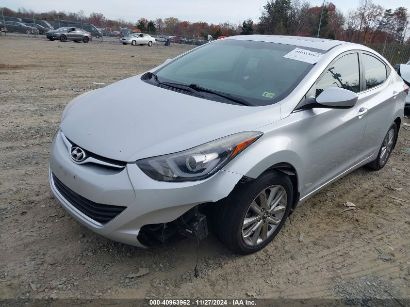 VIN KMHDH4AE4FU286220 2015 Hyundai Elantra, SE no.2