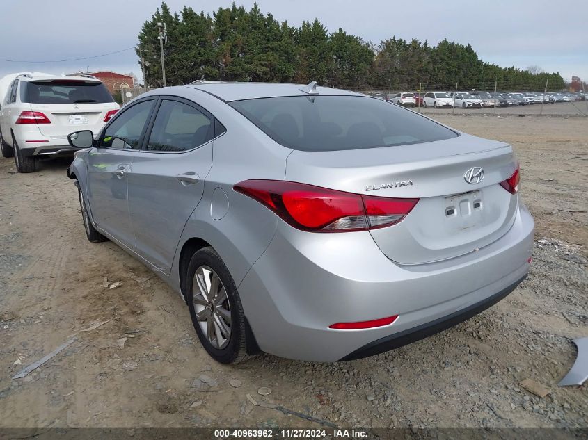 VIN KMHDH4AE4FU286220 2015 Hyundai Elantra, SE no.3