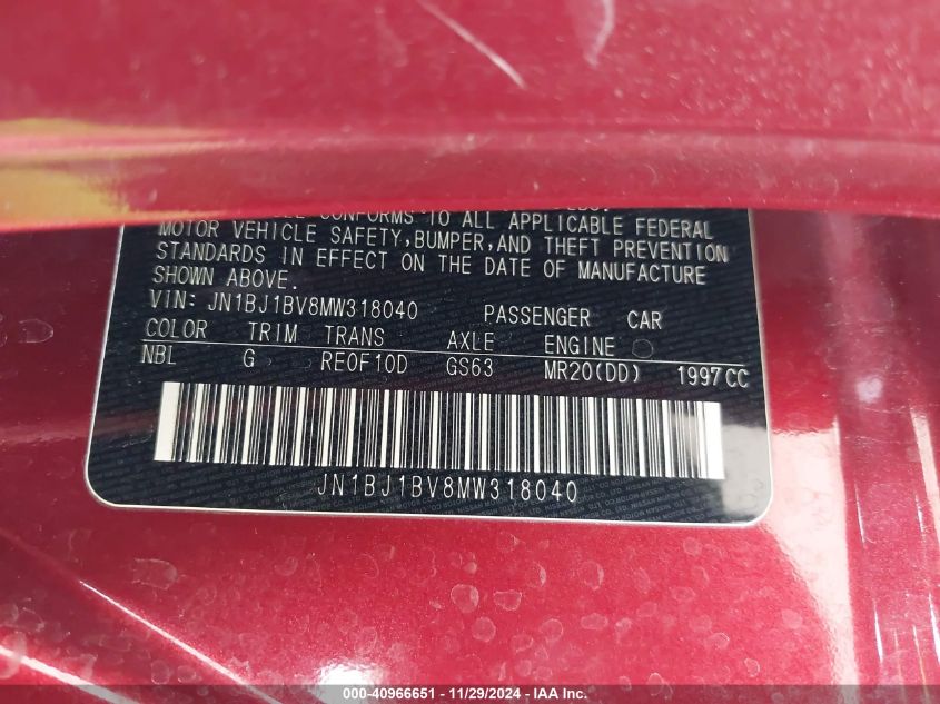 VIN JN1BJ1BV8MW318040 2021 NISSAN ROGUE SPORT no.9