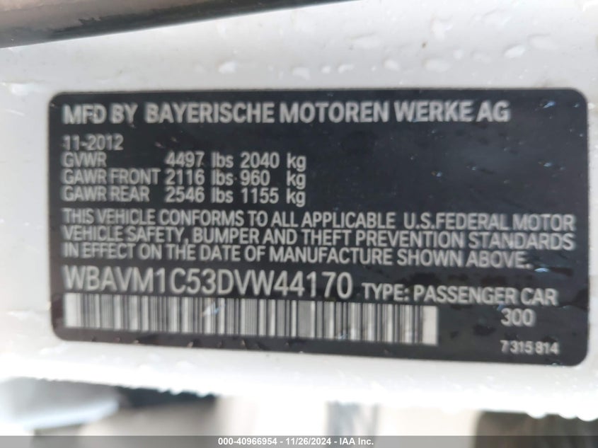 2013 BMW X1 SDRIVE28I - WBAVM1C53DVW44170