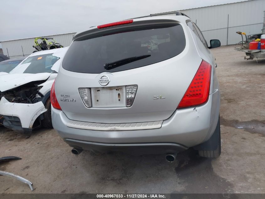 2007 Nissan Murano Sl VIN: JN8AZ08T77W510544 Lot: 40967033