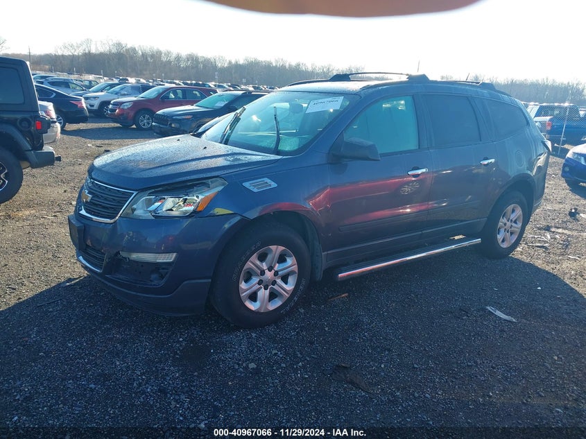 Vin: 1gnkrfed5dj117125, lot: 41456868, chevrolet traverse ls 20132