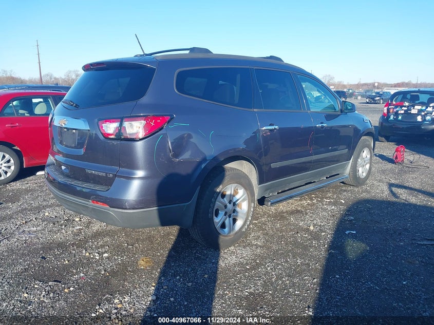 Vin: 1gnkrfed5dj117125, lot: 41456868, chevrolet traverse ls 20134