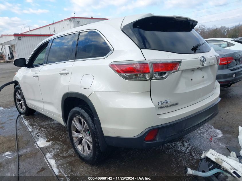 VIN 5TDBKRFH1FS207815 2015 Toyota Highlander, Le Pl... no.3