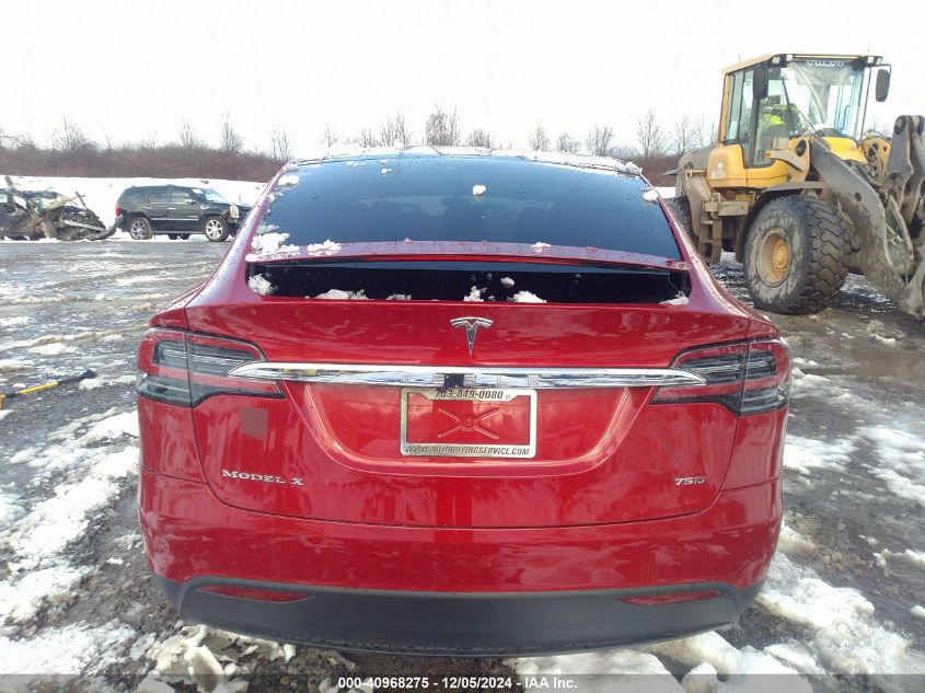 2016 Tesla Model X 60D/70D/75D/90D VIN: 5YJXCAE24GF017157 Lot: 40968275