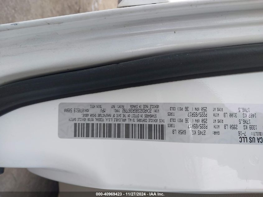 2016 Dodge Grand Caravan Sxt VIN: 2C4RDGCG8GR387782 Lot: 40969423