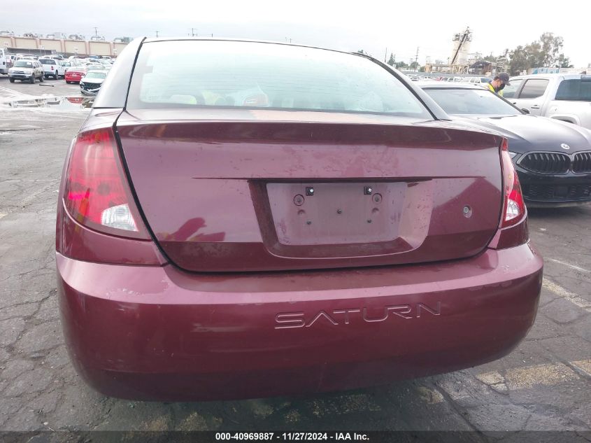 2003 Saturn Ion 2 VIN: 1G8AJ52F43Z110060 Lot: 40969887