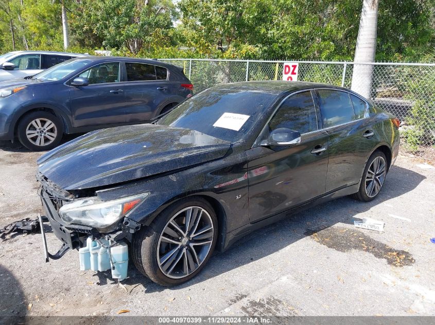 VIN JN1BV7AR0EM685457 2014 Infiniti Q50, Premium no.2