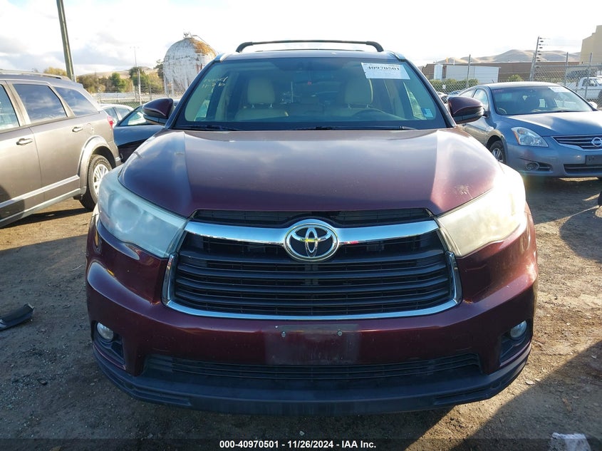 2015 TOYOTA HIGHLANDER XLE V6 - 5TDJKRFHXFS185034