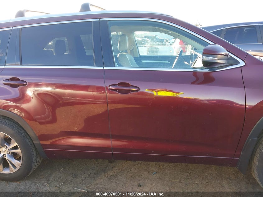 2015 TOYOTA HIGHLANDER XLE V6 - 5TDJKRFHXFS185034