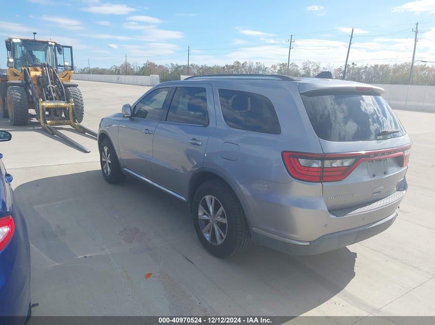 Vin: 1c4rdhdg5gc459406, lot: 41460326, dodge durango limited 20163